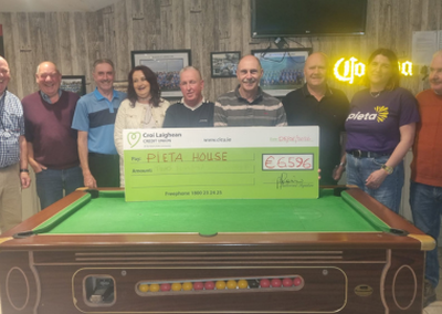 The Glennons v Travellers Rest Pool Challenge took place in Allenwood in April 2026 and raised an incredible €6,596 for Pieta. A huge thank you to both teams for taking on the challenge and supporting this important cause!